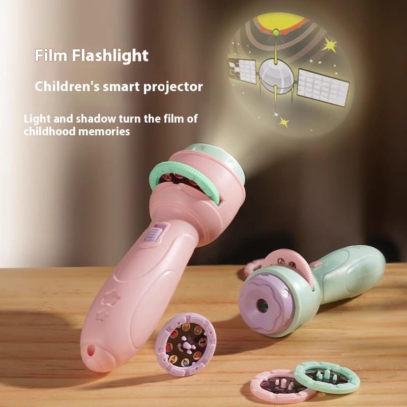 Projection Flashlight Early Education Puzzle Development Toy 24/48 Patterns Cartoon Projector Torch Baby Toy Children