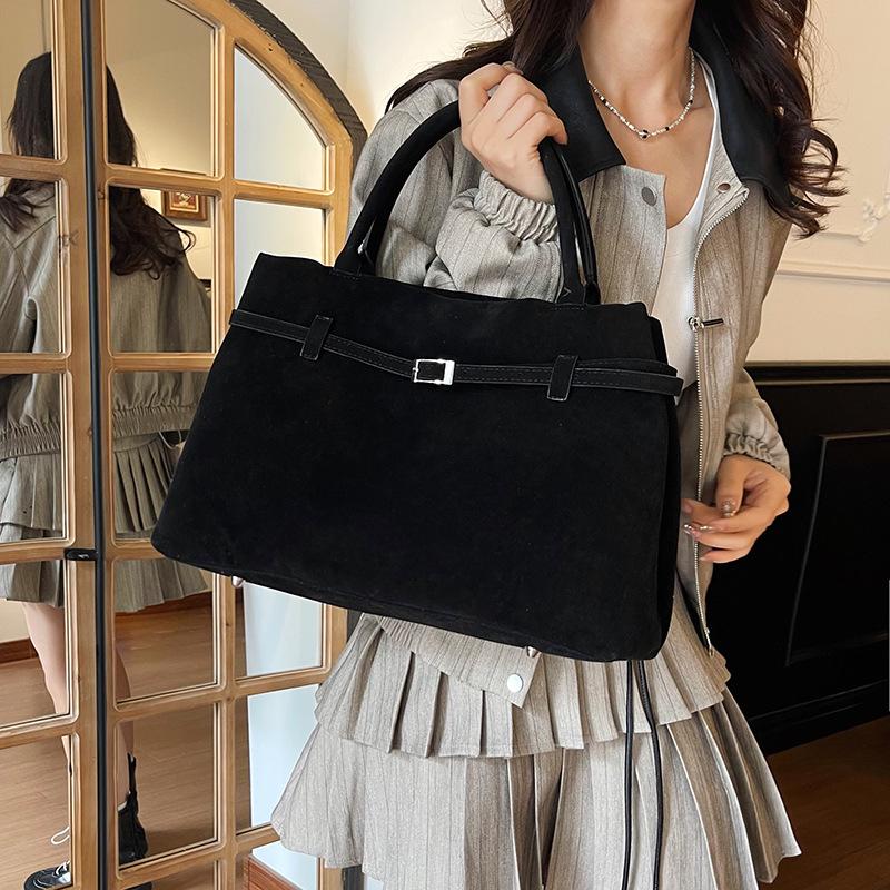 Torba typu tote vintage Niche Suede: Duża pojemność, wszechstronna moda dojazdowa