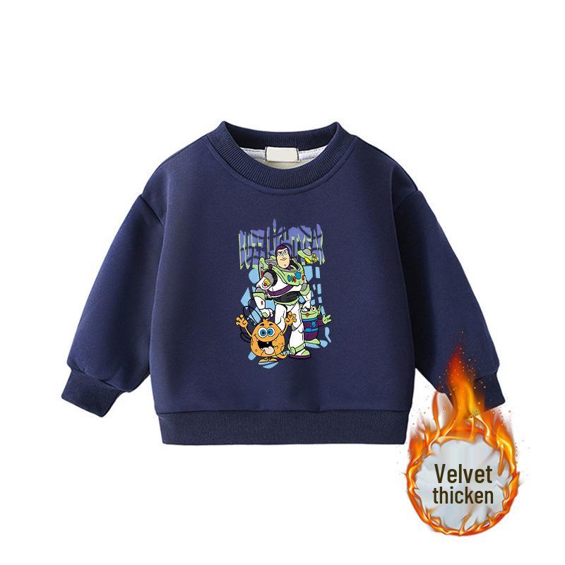 Unisex Kids' Round Neck Long Sleeve Warm Korean Style Fashion Hoodie