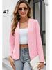 2023 Bestseller Slim Fit Long Sleeve Collarless Cardigan Blazer Jacket