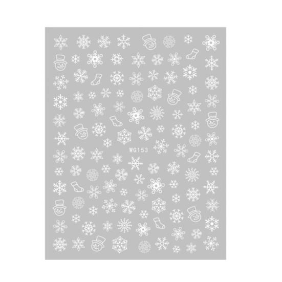 Wykwintne naszywki na paznokcie Wzory świąteczne Różne style Zrób to sam