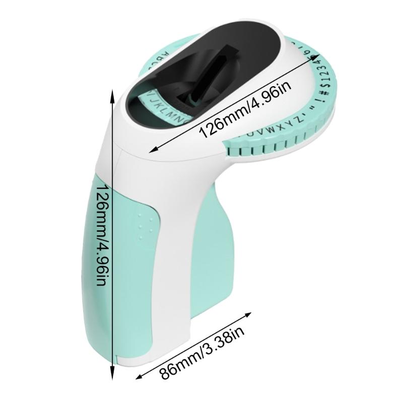 Mechanical Label Maker with 3 Rolls Label Printer Tape Ergomonic Grip Handheld Sticker Maker For Home Kitchen Office