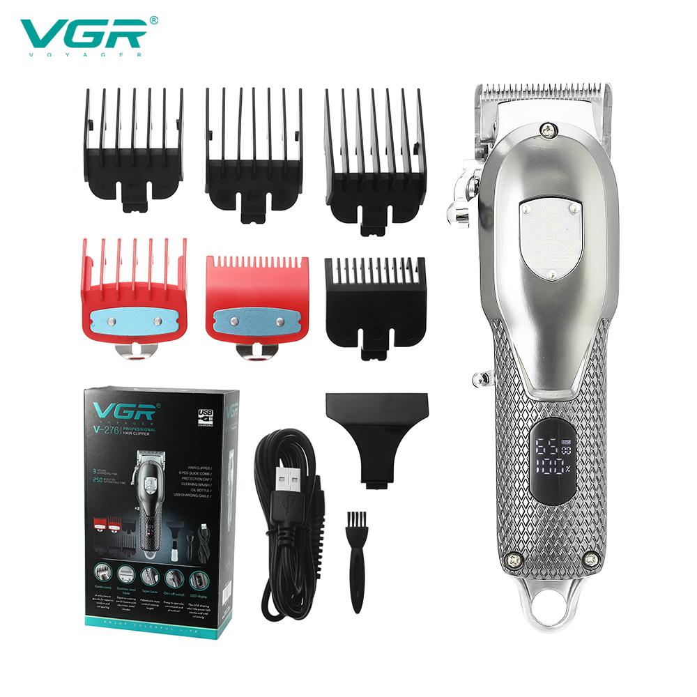 Original VGR Haarschneider für Männer Professioneller Haartrimmer Wiederaufladbarer Trimmer Rasierer Haarschneide-Set mit LED Digitalanzeige V-276