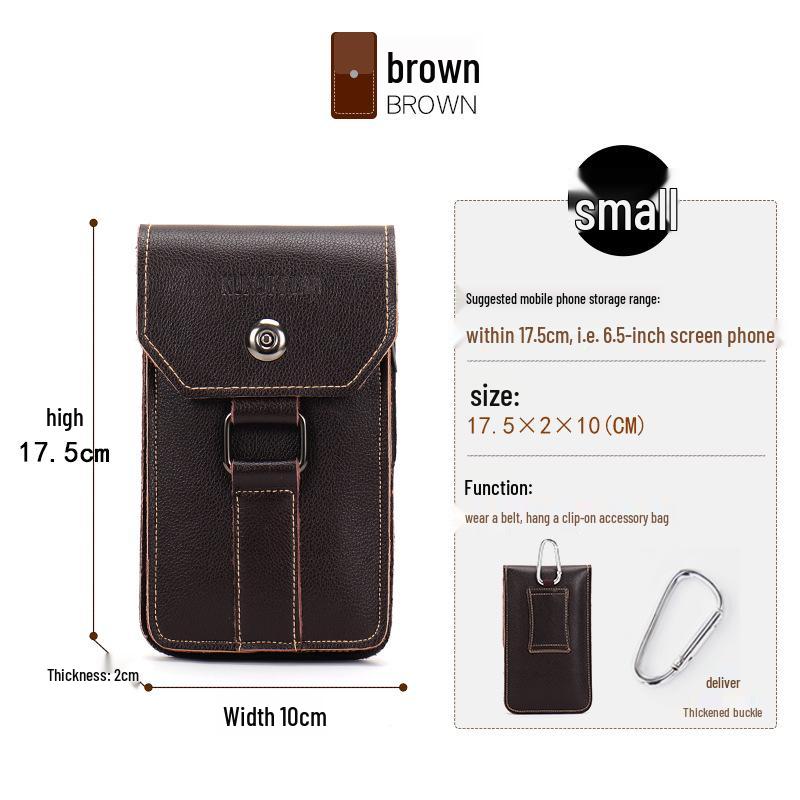 

Men s Multifunctional Waterproof Leather Waist Phone Case for Construction