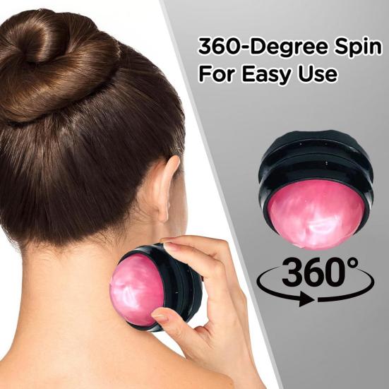 Mini Acupressure Ball Massager Handheld Roller for Muscle Relief Resin Body Massage Tool for Neck