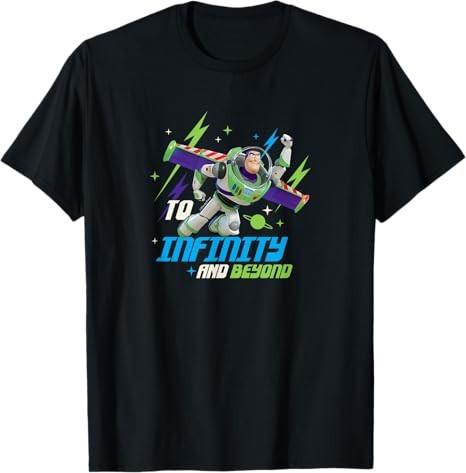 Toy Story Buzz Lightyear To Infinity Beyond Black TShirt S