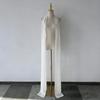 Solid Color Chiffon Bridal Shawl Cape - Wedding & Street Fashion Accessory
