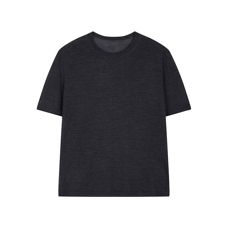 LESS 2025 Summer Round Neck Short Sleeve 100% Cashmere Sweater