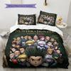 Hunter X Hunter Pattern Bedding Quilt Set Quilt Cover Pillowcase Home Birthday Gift(1 * Duvet Cover + 2 * Pillowcase, Without Core)