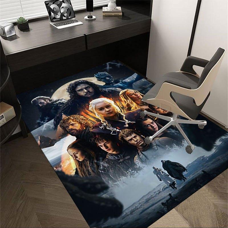 

1pc Fire and Blood Office Carpet Chair Mats, Home Decor Mat | Fantasy Theme Mat | Durable Mat, Dragon DecorB18 60cm by 90cm