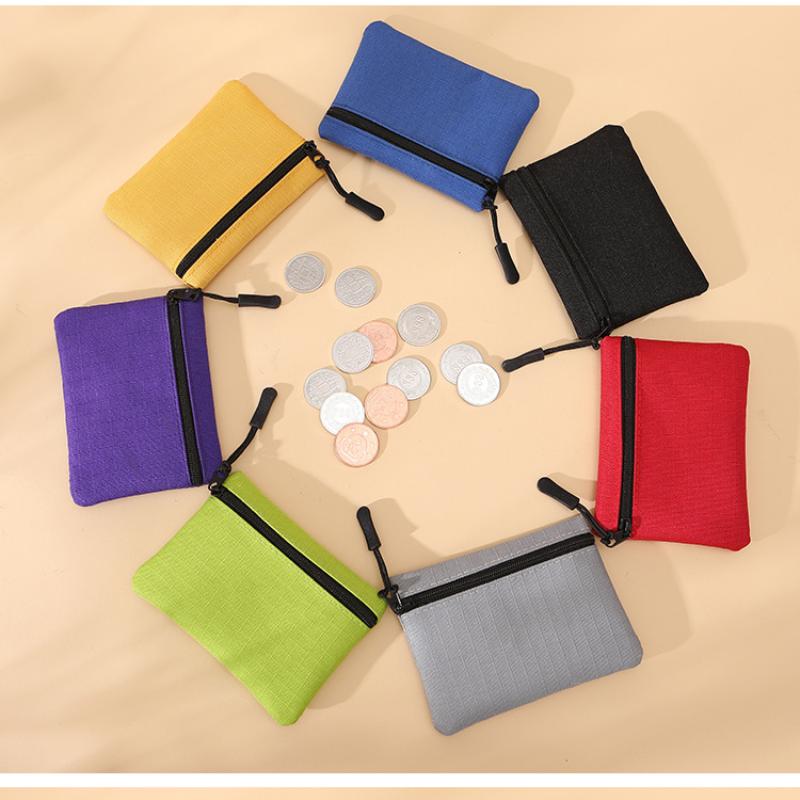 Oxford Cloth Coin Purse Women Zipper Coin Pouch Key Earphone Data Cable Card Bag Credit Card Holder Kids Mini Cute Purse