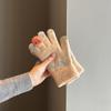 Cute Plush Gloves Women Winter Thick Warm Touchscreen Knit Wool Cycling Cold Proof Finger Gloves Student Winter