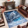 Birds Theme Crystal Velvet Floor Rug Personalized Custom Name Text Warm Carpet Home Decoration