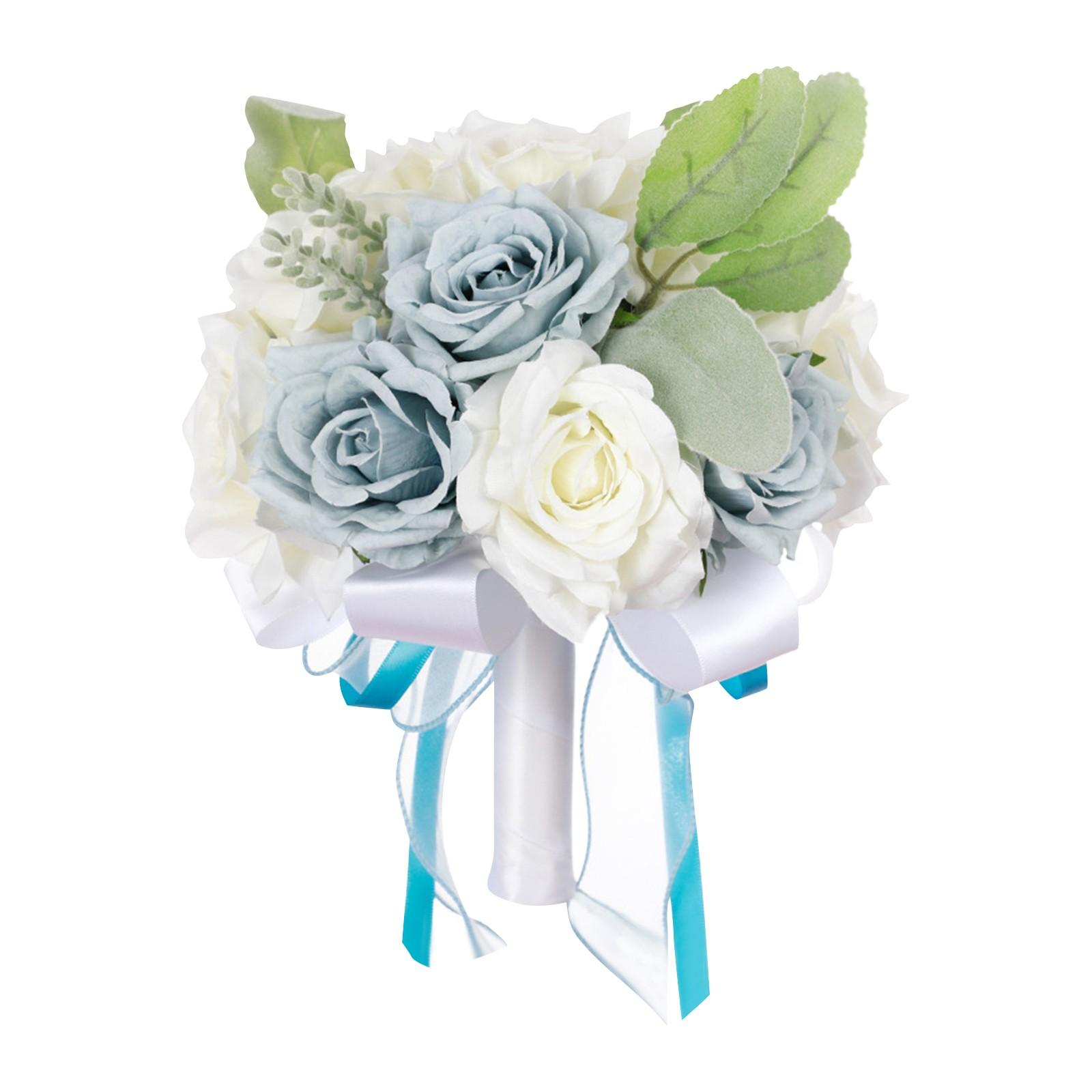 

Искусственный свадебный букет Amagogo, Свадебный букет, Искусственные цветы розы, Свадьба на рождественскую вечеринку, одиночный One Size