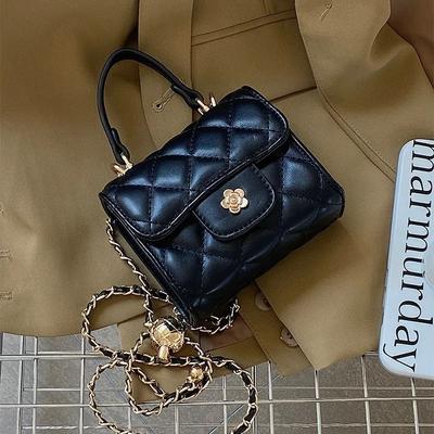 Crossbody Bags Hand Bag Adult Women's New Fashionable Bag High Handheld Small Square Bag Female Small Crowd Lingge Crossbody