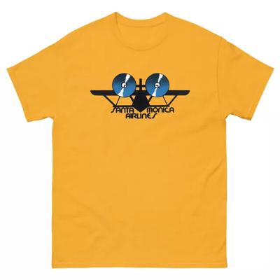 Santa Monica Airlines Skateboards Retro Aircraft Airplane Skate T Shirt Design Unisex T-Shirt