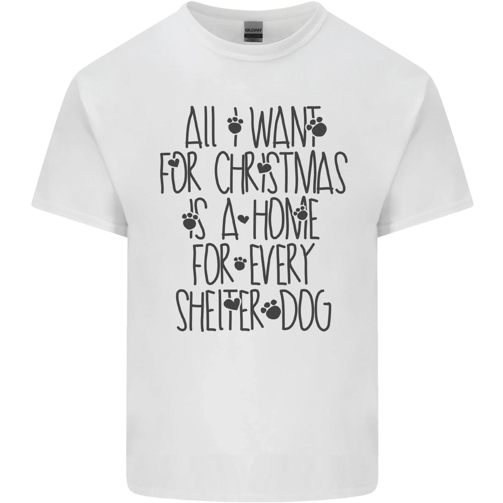 

Christmas a Home for Every Shelter Dog Kids T-Shirt Childrens 4XL