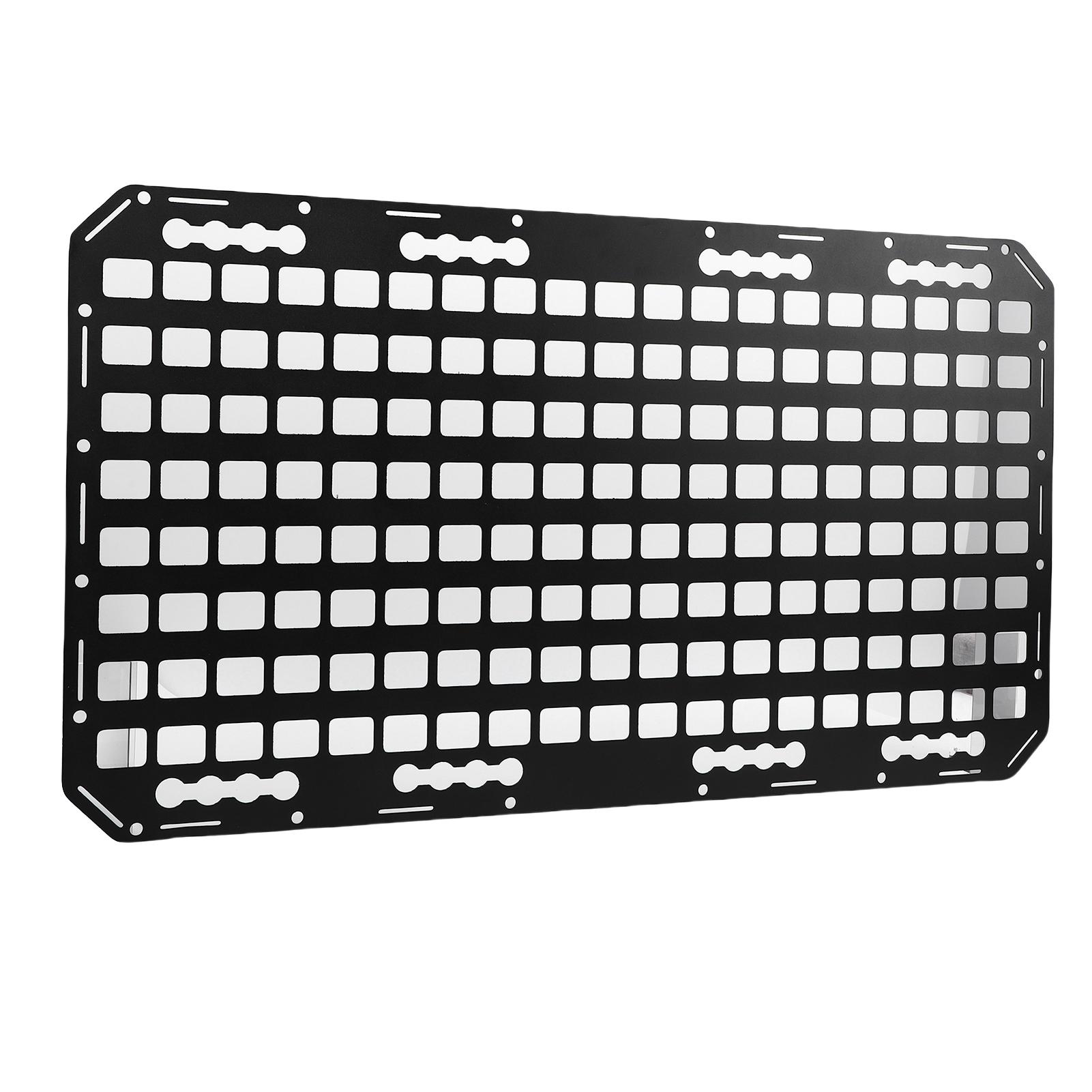 

Алюминиевая боковая панель Molle для кузова грузовика 17x30x0,08 дюйма, система стеллажей с панелью Molle для кузова пикапов, внедорожников, седанов, грузовиков, автодомов