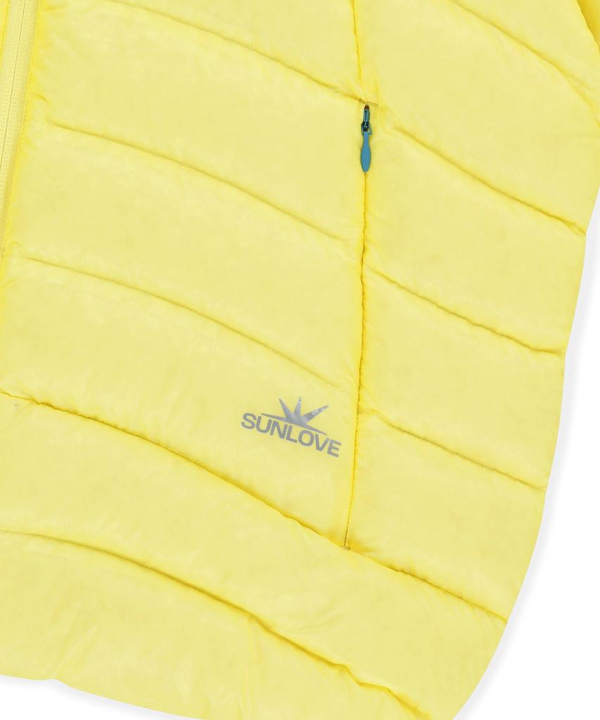 Sunlovetour Hooded Fly Light Down Jacket Yellow