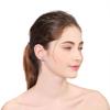 Womem Simple Round Cut Princes  Silver  Earrings White Rhinestone Ear Studs Women Party Jewelry