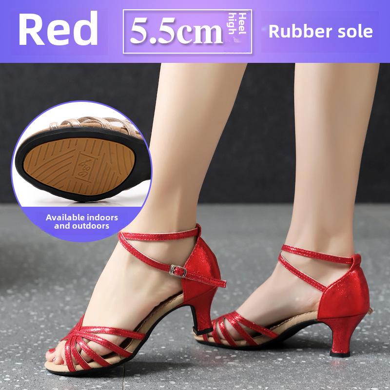 Dámské boty s měkkou podrážkou na latinskoamerické a čtvercové tance pro společenské tancování