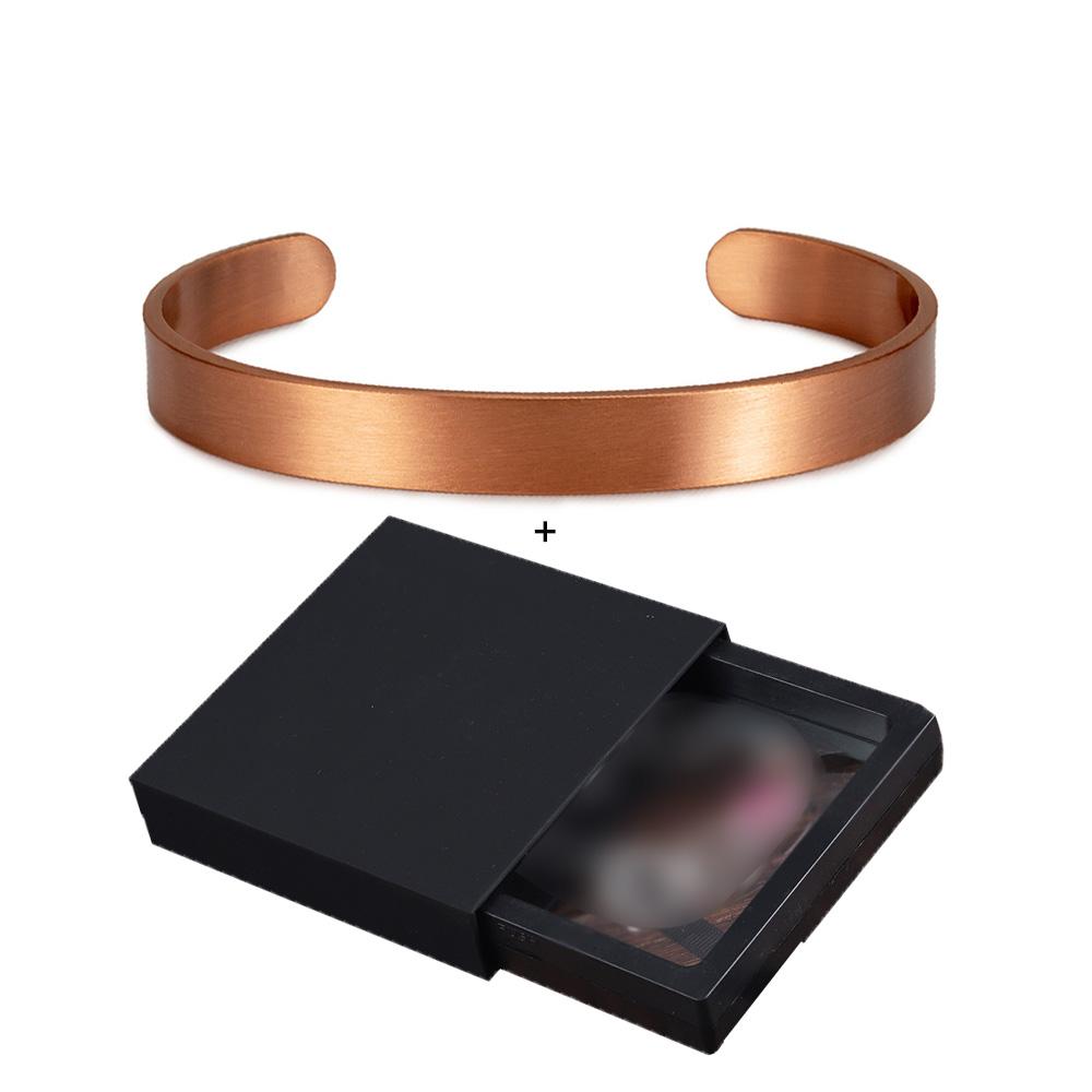 Braccialetti in Rame Puro Vinterly per Donne Uomini Unisex Larghi 9,5 mm Braccialetti Aperti Regolabili Gioielli Femminili Regolabili Metallo Morbido