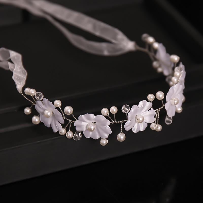 Tuanming Minimalist Pearl Flower Hairband for Updo or Dress-Up
