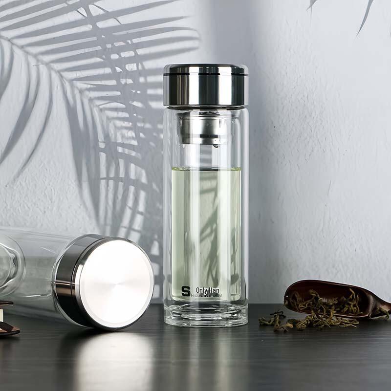 Shuanghan SH-5805 Double-Walled Insulated Glass Cup