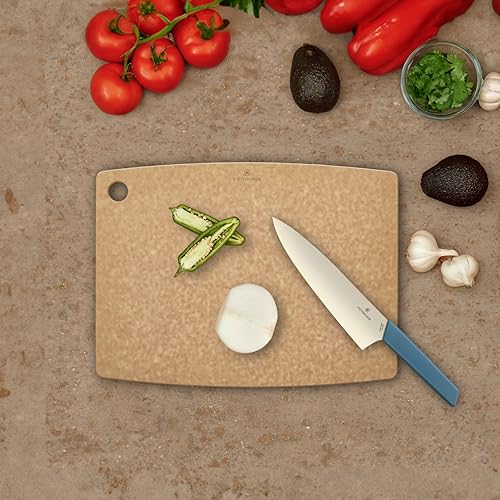 VICTORINOX Epicurean Kitchen Series Medium Cutting Board, Dishwasher Safe, Heat Resistant, Camping, Made in the USA, Brown, 7.4121