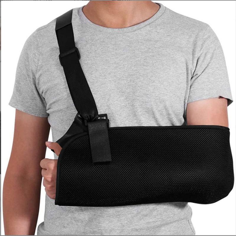 Solid Color Arm Fracture Sling Adjustable Forearm Sling Mesh Material Breathable Medical Wrist Elbow Support Fixator