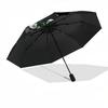1pc Green Day Automatic Open Close Umbrella with 8-Rib Windproof Canopy Compact Portable Travel Umbrella10297