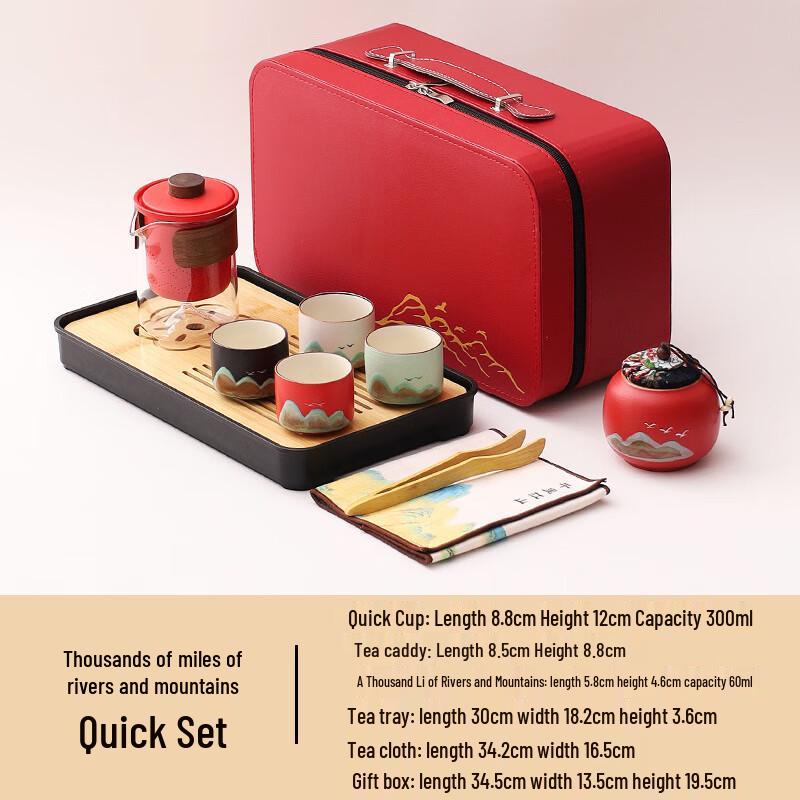 

Japanese Style Portable Ceramic Tea Set