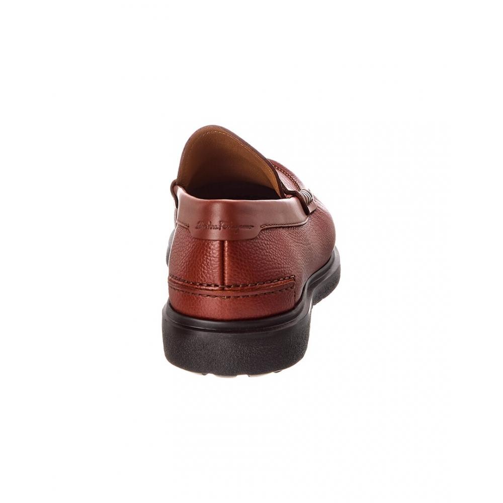 Salvatore Ferragamo Ferragamo Pittsburgh Leather Loafer Brown