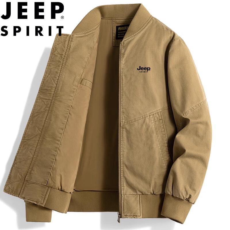 JEEP SPIRIT Men's Spring/Autumn Casual Baseball Work Jacket
