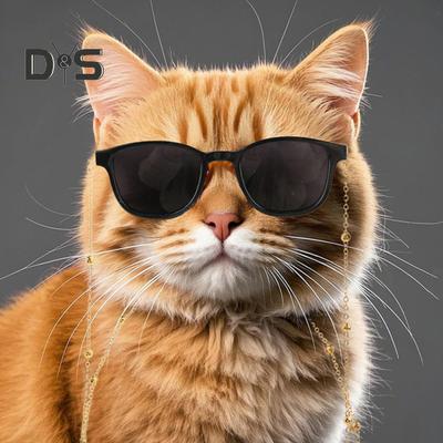 Cat Sunglasses Retro Pet Glasses with Gold Chain for Cats Small Dogs Pet Dress-up Costume Accessories for Photos Cosplay Parties