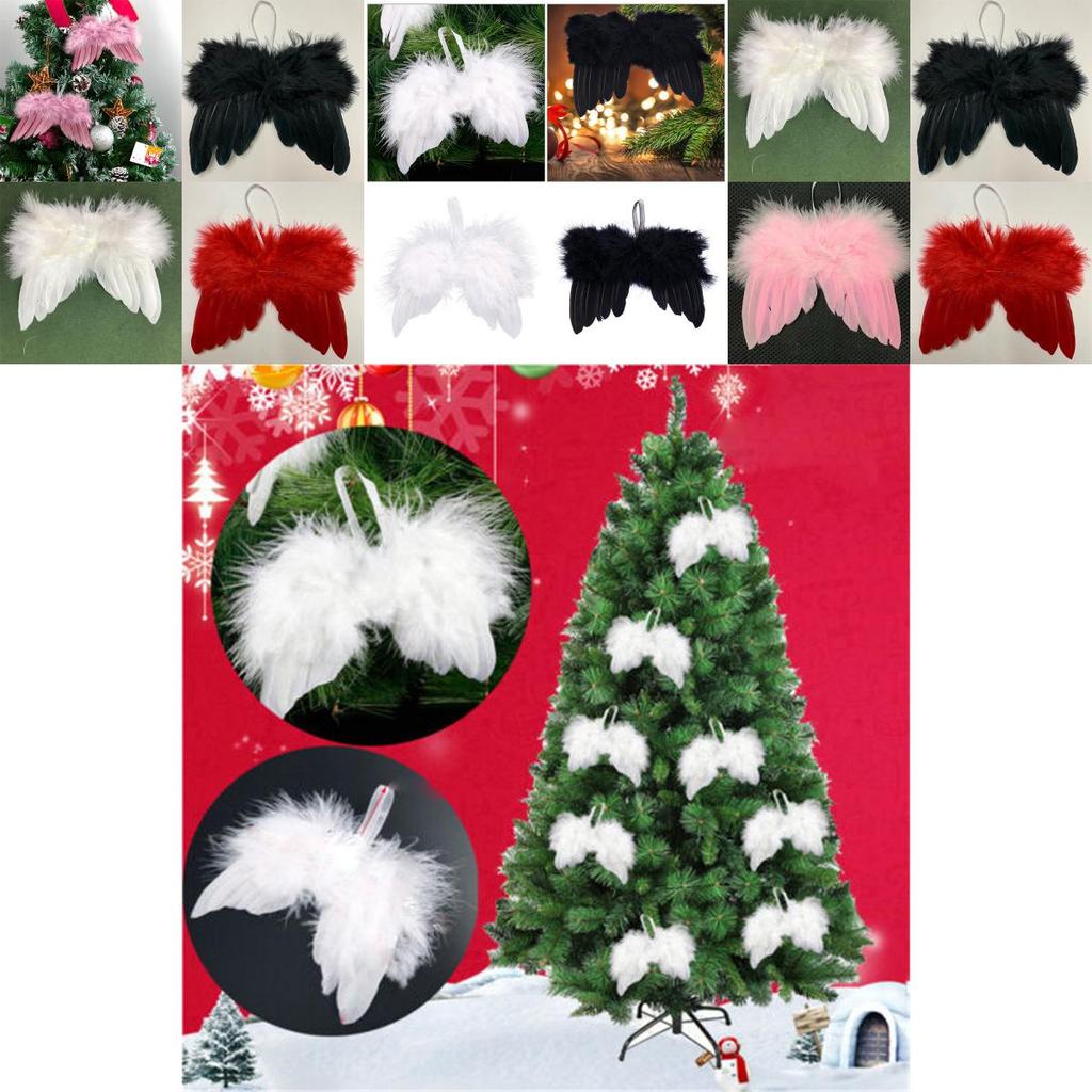 Feder 110 Stück Engelsflügel Vintage Chic Weihnachtsbaum Hängedekoration Weihnachten