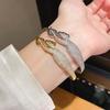 Hunter Cheetah 18k Gold Plated Zircon Bracelet With Vintage Luxury Style For Women