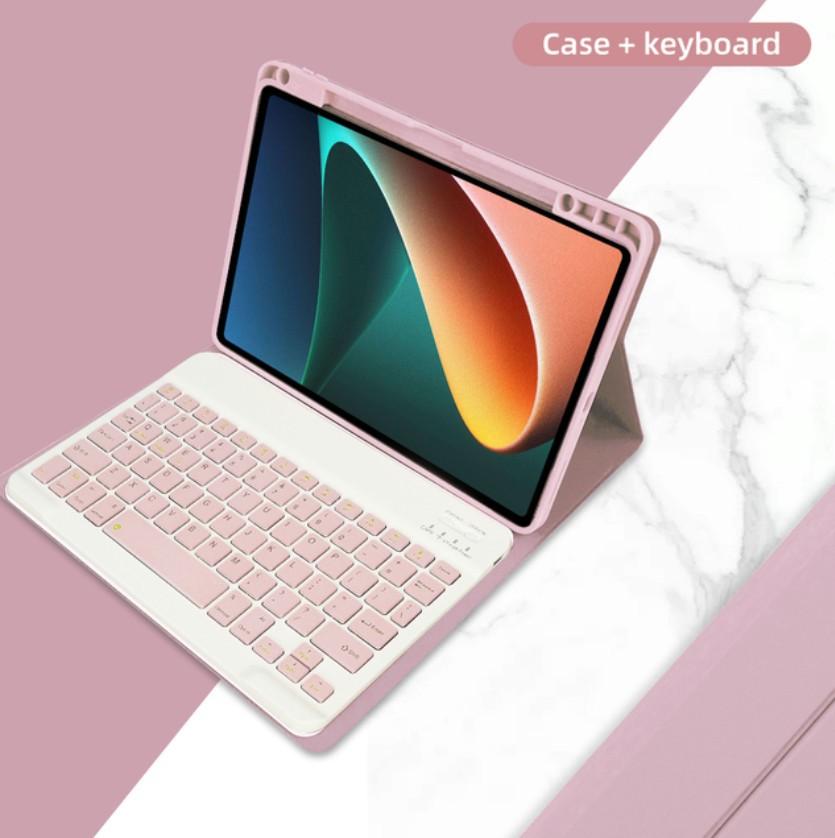 Leather Case for Xiaomi Pad 6 5 Pro with Bluetooth Keyboard Mouse Holder Pen Slot Redmi Pad SE 11 Inch