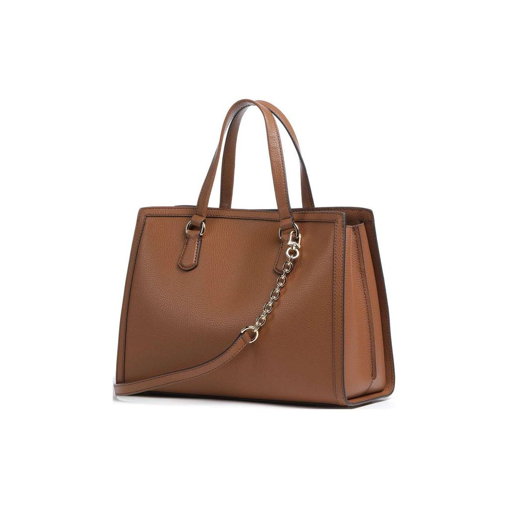 New MICHAEL KORS Chantal Split Cow Leather Tote Bag, Shopping Bag, Shoulder Bag, Handbag Medium Women's Leather Brown 30F2G7CS2T-230