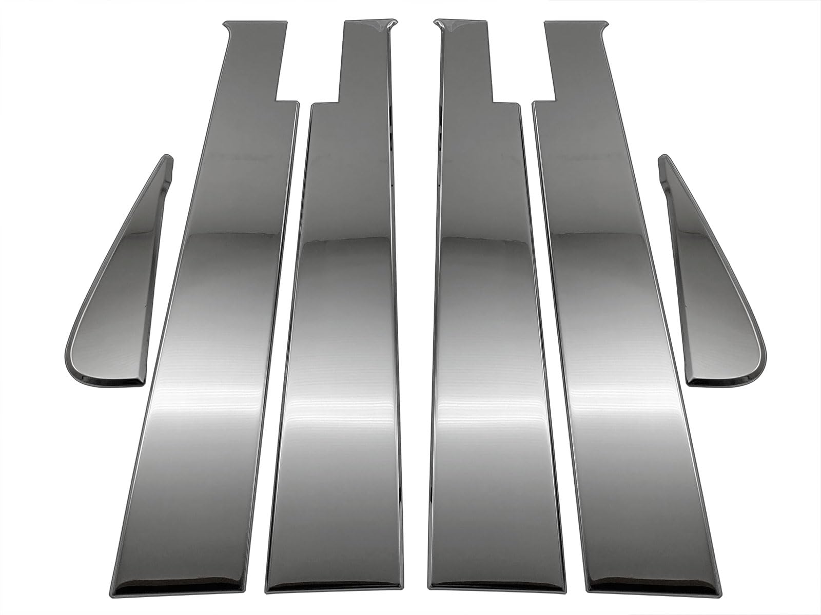 

BRIGHTZ Finish Stainless Steel Black Plated Pillar Panels with Visor for Flare Wagon Custom Style MM53S Compatible with MM and 53 Flare Ultra-Mirror