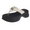 Thick-bottomed Beach Cool Slippers Women's 2025 Summer New Non-slip Outer Wear Fashionable Flip-flops Small Height-increasing Slippers