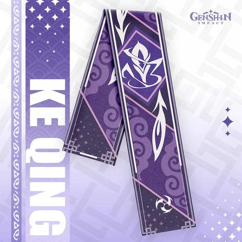 Genshin Impact Scarf Soft Warm Zhongli Shawl Wrap Cartoon Genshin Hutao Klee Thick Muffler Anime Neckerchief Winter Head Scarf