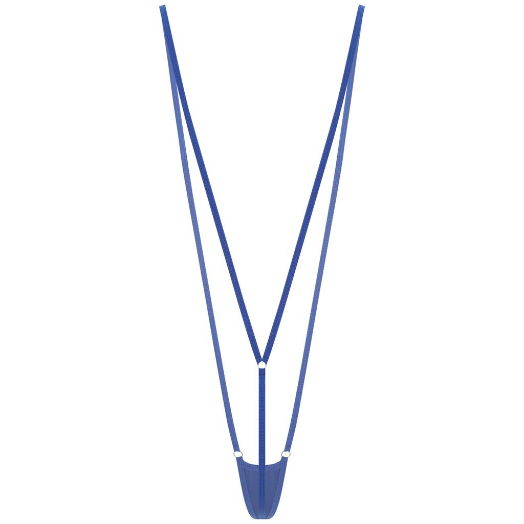 Damen Micro Monokini Spaghettiträger Mini T-Back String Badebekleidung