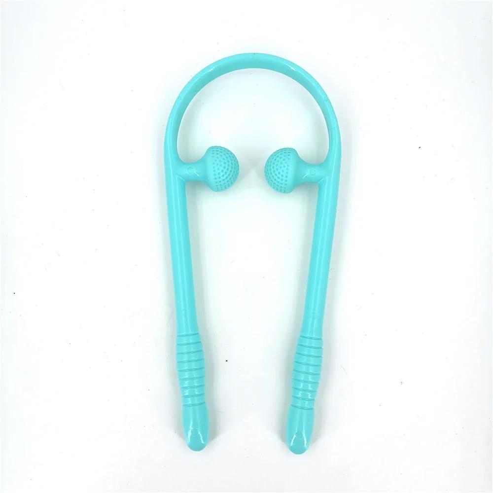 Neck Massage Tool Pressure Point Therapy Pressure Relieve Hand Roller Massage Neck Shoulder Dual Trigger Point Self Massager