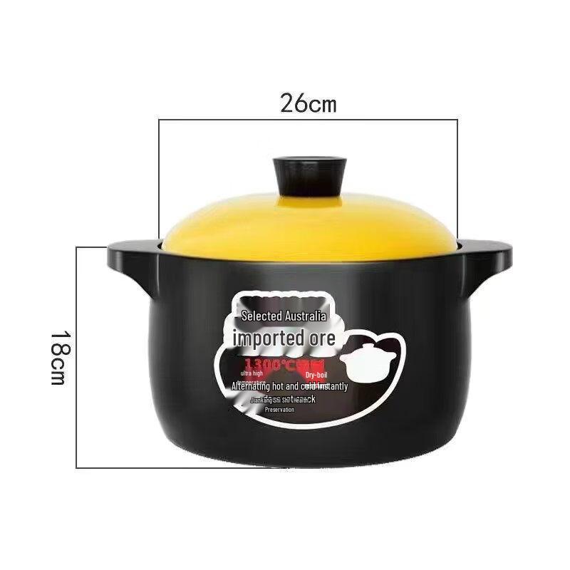 Yuzhuxun 7L High-Temperature Clay Pot Casserole