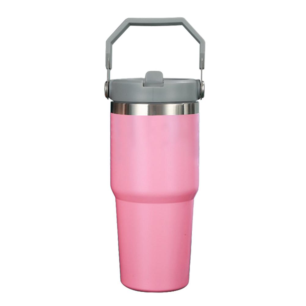 20/30oz 304 Stainless Steel Insulated Water Bottle Thermal Coffee Car Cup Cold Hot Mugs Vacuum Flask With Handle Straw For Sport