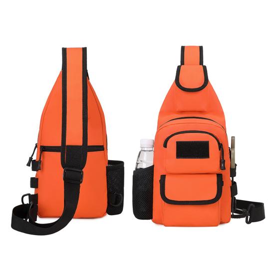 Chest Sling Bag Waterproof Nylon Portable Large Capacity Outdoor Travel Camping Fishing Sports Running Crossbody Bag Single Shoulder Pouch