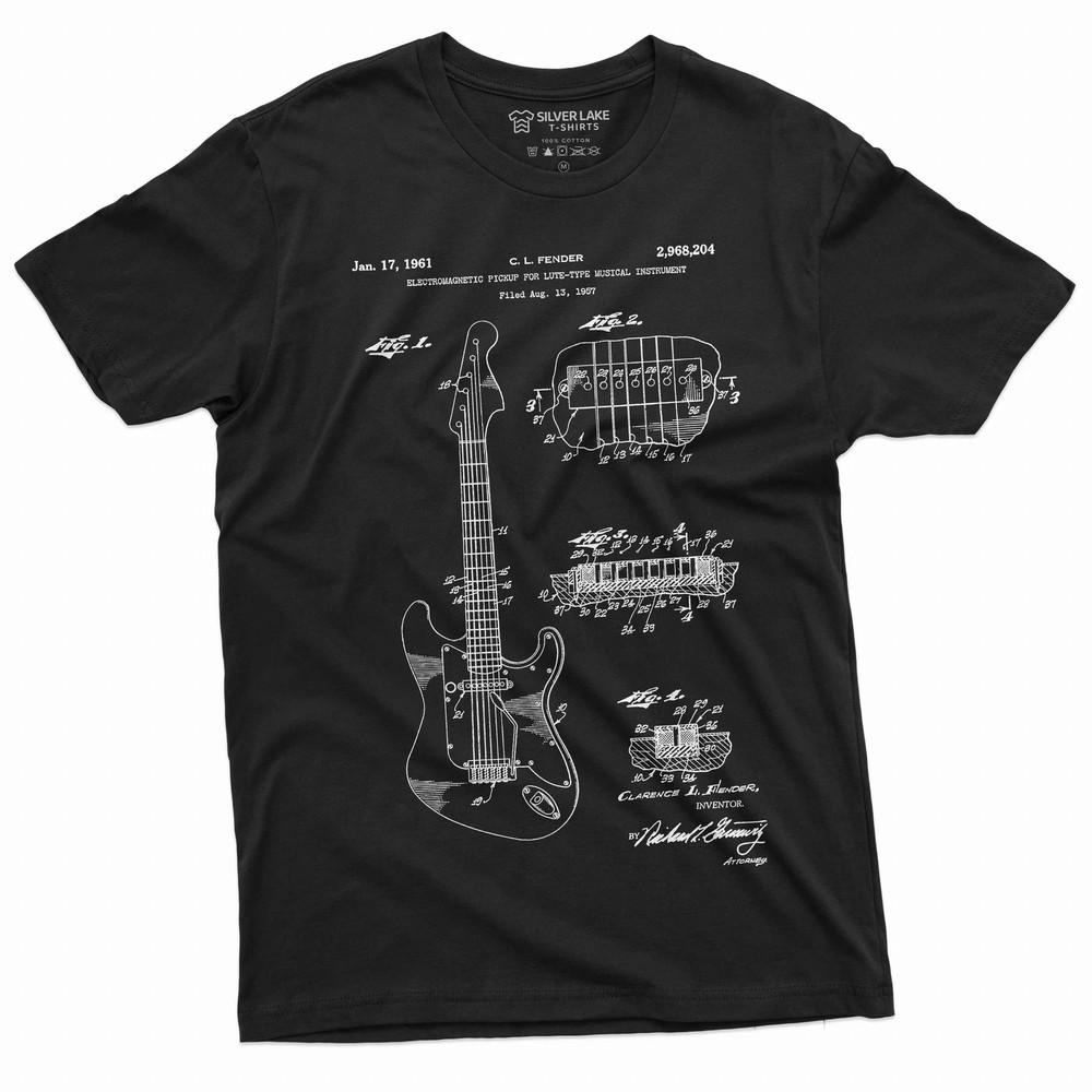 

Guitar 1955 Patent T-shirt Guitar Player Birthday music musician Guitarist tee ! Unisex T-Shirt S
