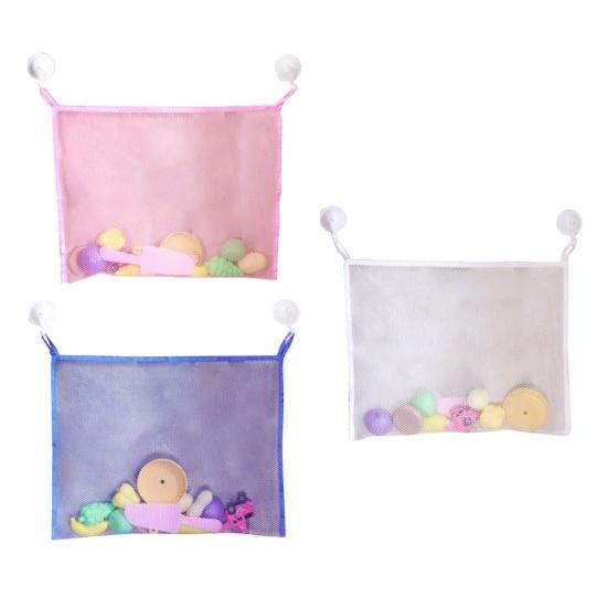 

Baby Bath Suction Cup Wall Hanging Mesh Bag Storage Pouch Home Bathroom Organizer