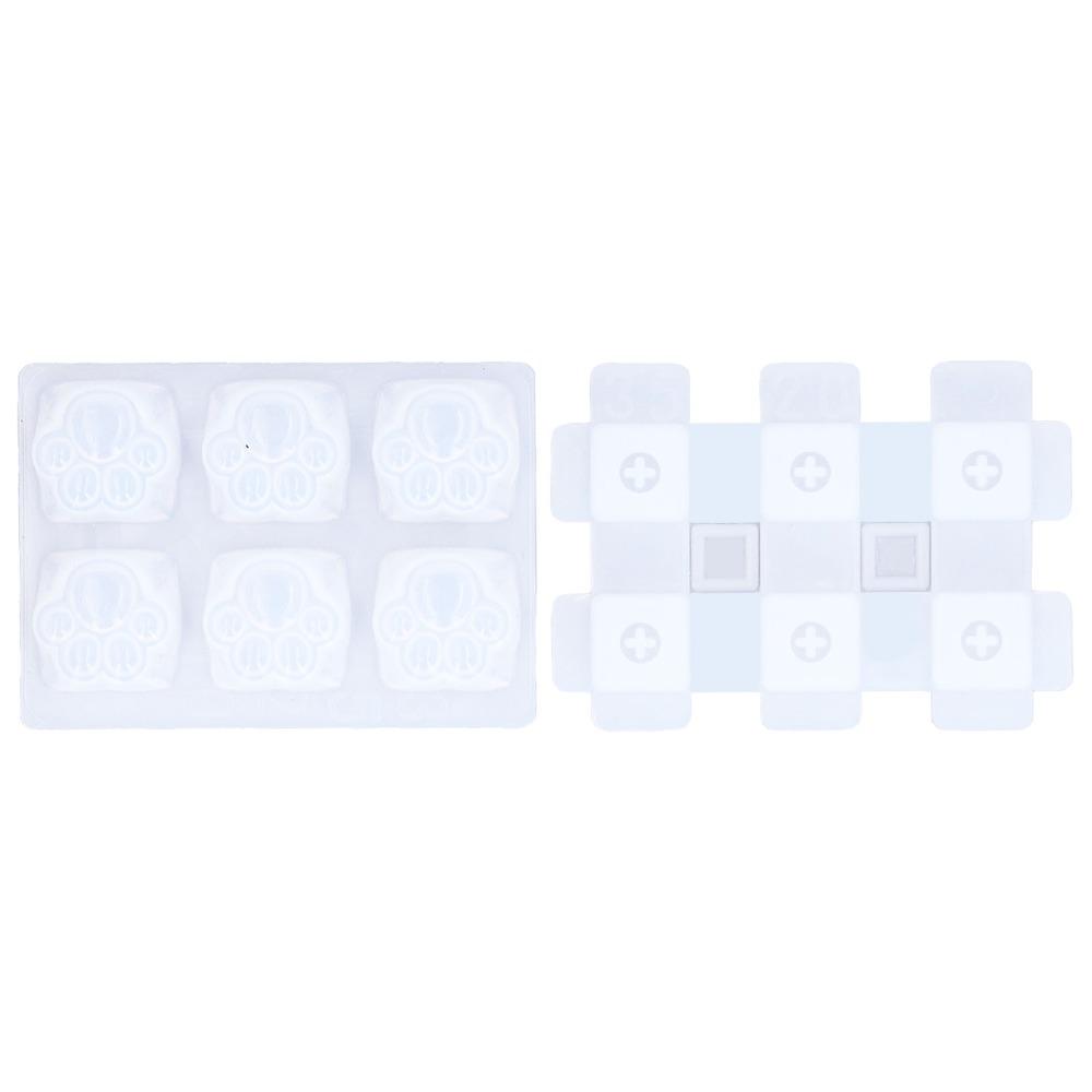 2pcs Resin Jewelry DIY Cat Claw Resin Casting Mould Durable White Silicone Keycaps Silicone Cute Keycap Mould Gamer